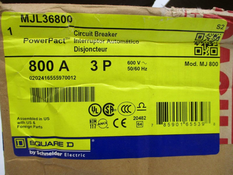 SQUARE D MJL36800 SER. 2 600V 800A NSMP