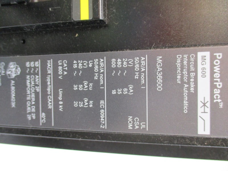 SQUARE D MGA36600 SER. 2 600V 600A NSMP