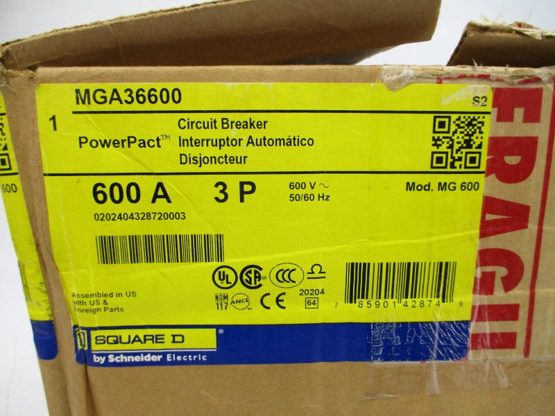 SQUARE D MGA36600 SER. 2 600V 600A NSMP