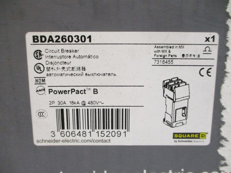 SQUARE D BDA260301 SER. 1 480V 30A NSMP