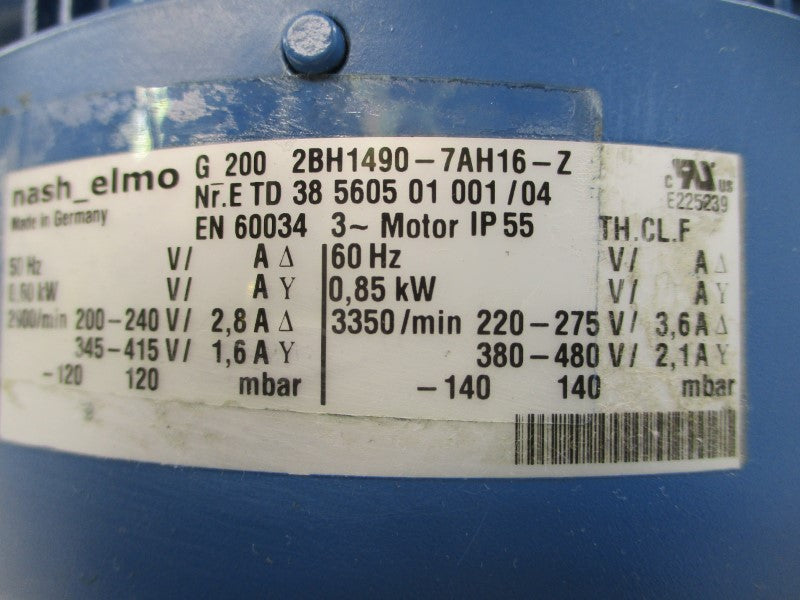 NASH ELMO 2BH1490-7AH16-Z 380-480V 2.1A NSNP