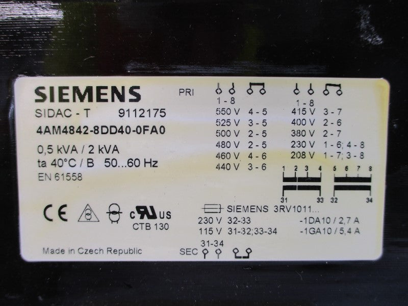 SIEMENS 4AM4842-8DD40-0FA0 550V UNMP