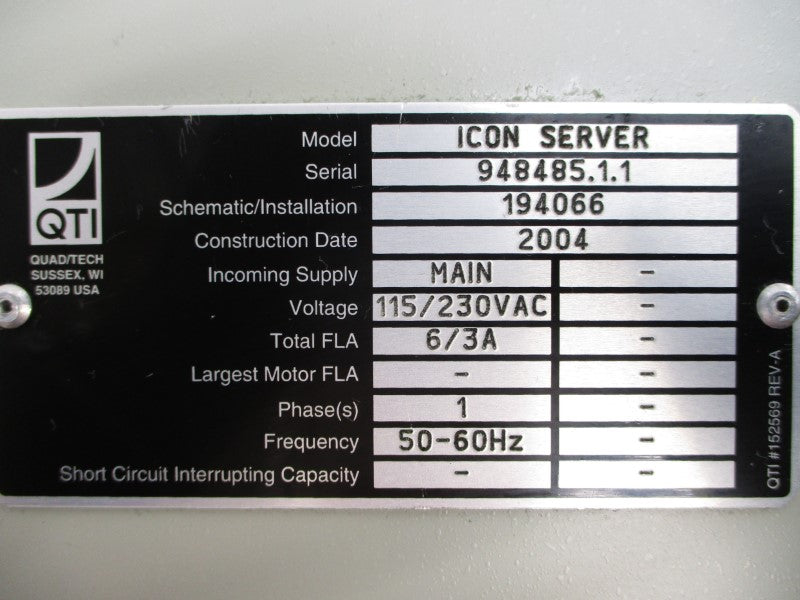 GRANITE MICROSYSTEMS ICON SERVER 115/230VAC 6/3A UNMP