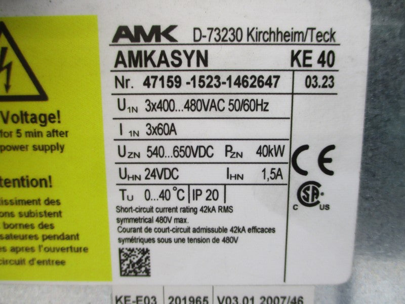 AMK KE40 47159 480VAC 60A NSMP
