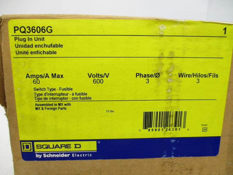 SQUARE D PQ3606G 600V 60A NSMP