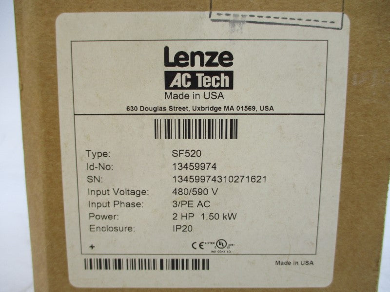 LENZE SF520 13459974 480/590V 4/3.5A NSMP