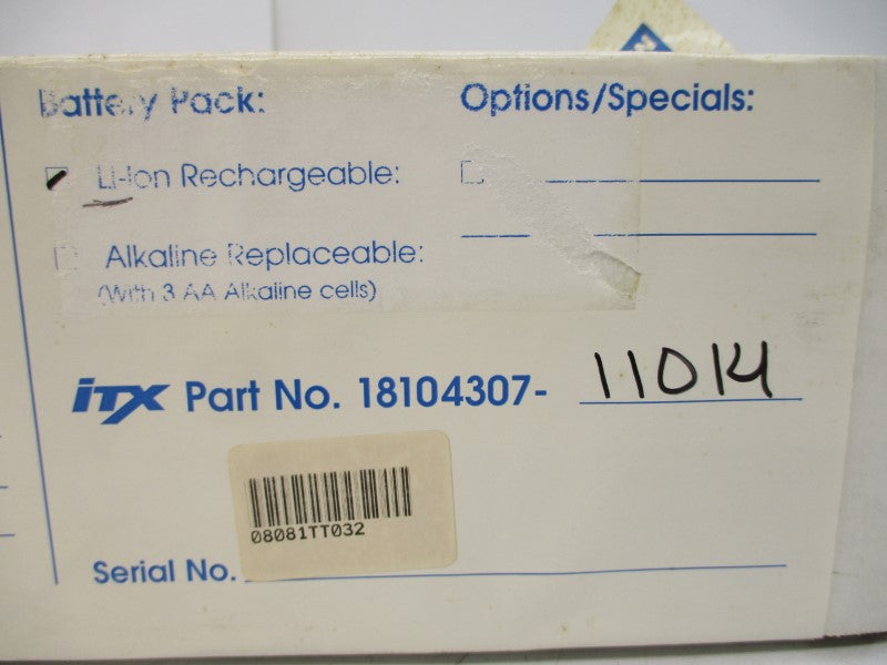 INDUSTRIAL SCIENTIFIC 1810-4307 ITX 6.2V 3.2A NSMP