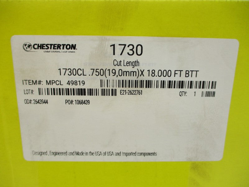 CHESTERTON 49819 1730CL .750X18.000' NSMP