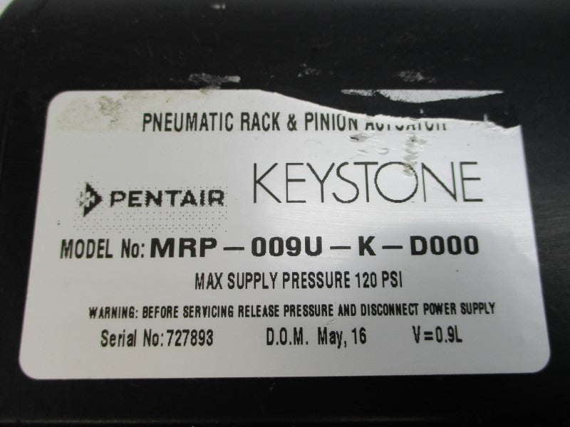 KEYSTONE MRP-009U-K-D000 WC-S100-6G 120PSI 2" NSNP