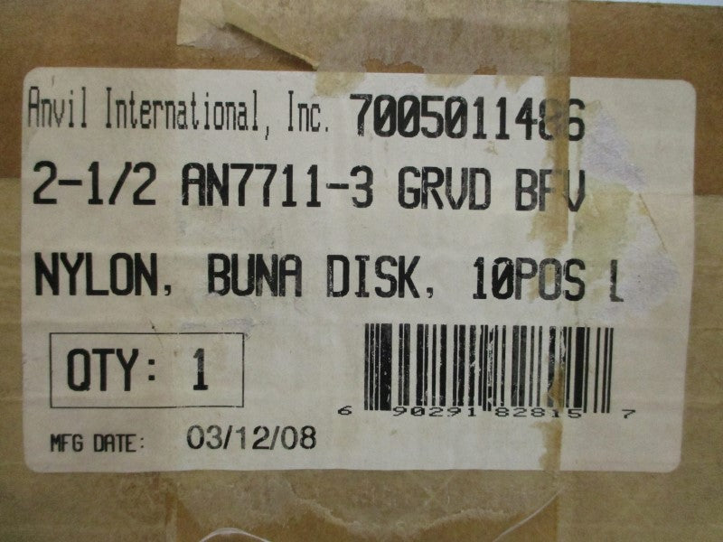 GRUVLOK AN7711-3 SER. 7700 300PSI 2.5" NSMP