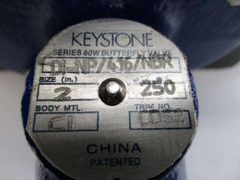 KEYSTONE F89U-009 SR08 DI-NP/416/NBR 120PSI 250PSI 2" NSNP
