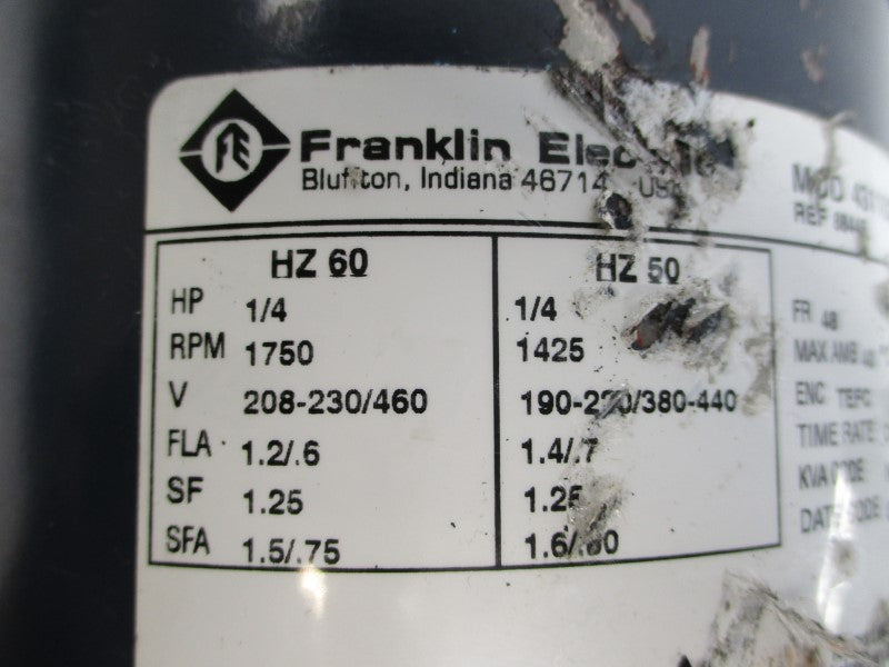 FRANKLIN ELECTRIC 4311020101 208-230/430V 1.2/.6A NSNP