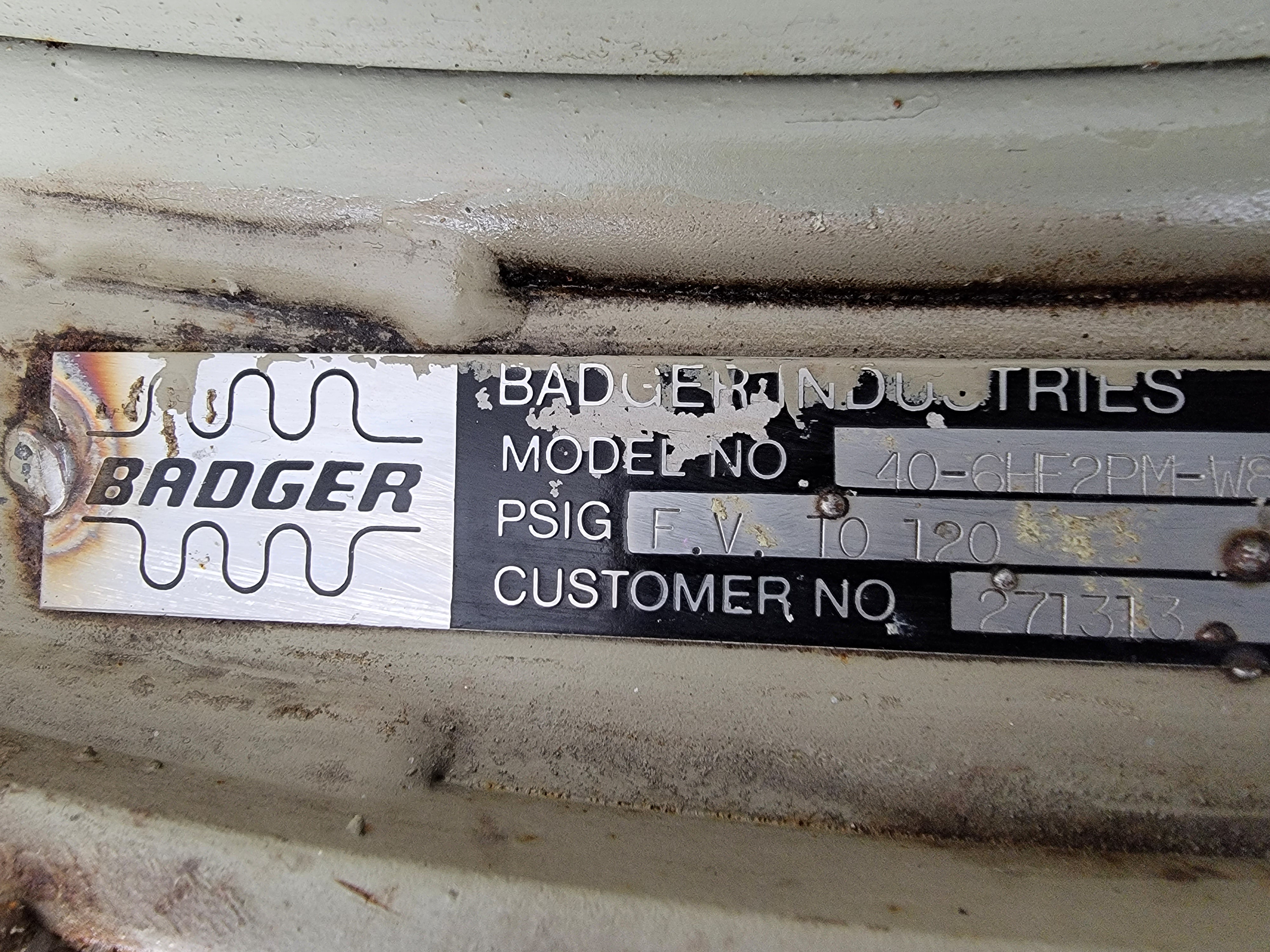 BADGER INDUSTRIES 40-6HF2PM-W8SE 120PSI NSNP