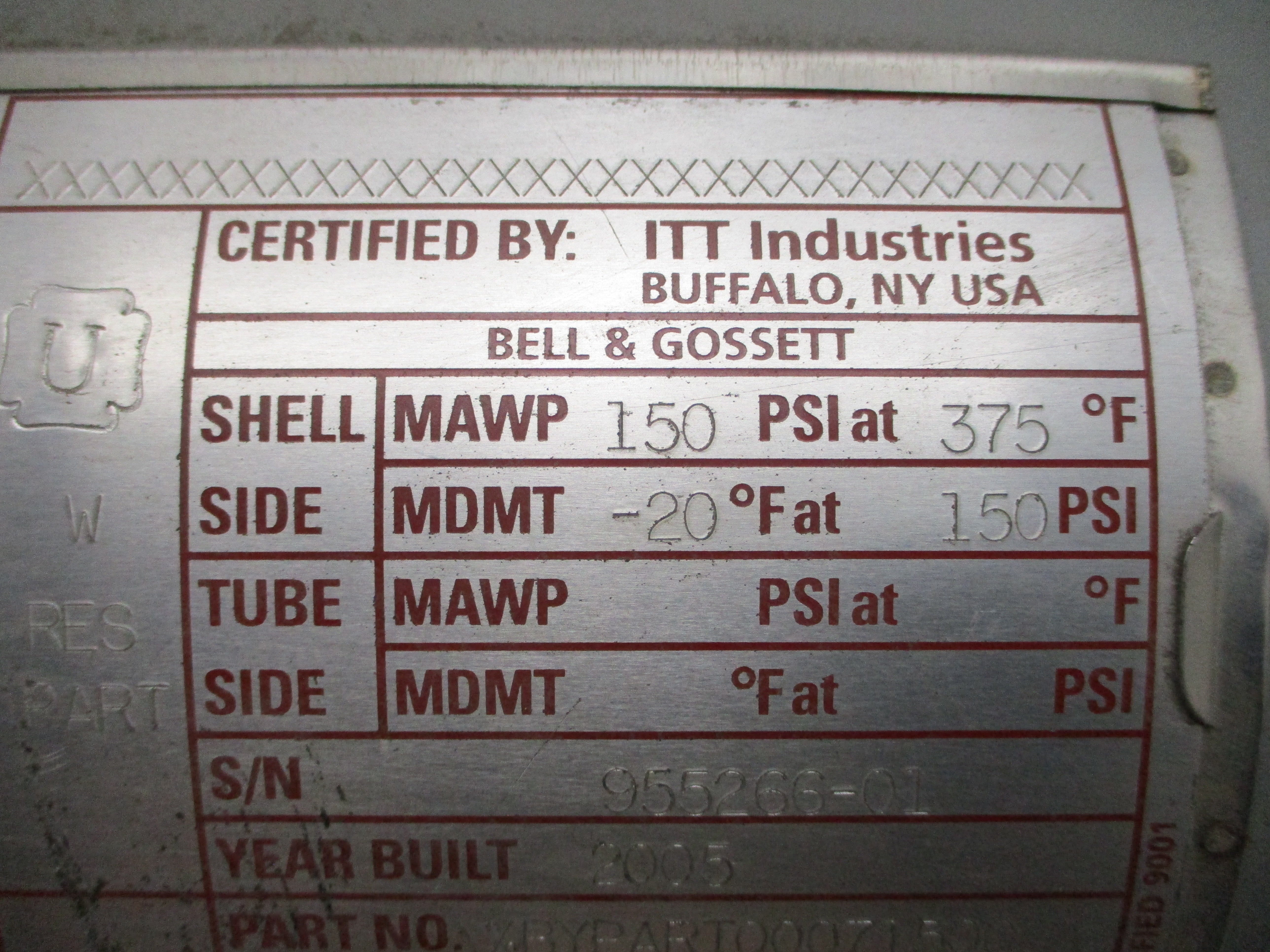 BELL & GOSSETT 00071500 4-623-08-024-001 150PSI NSNP