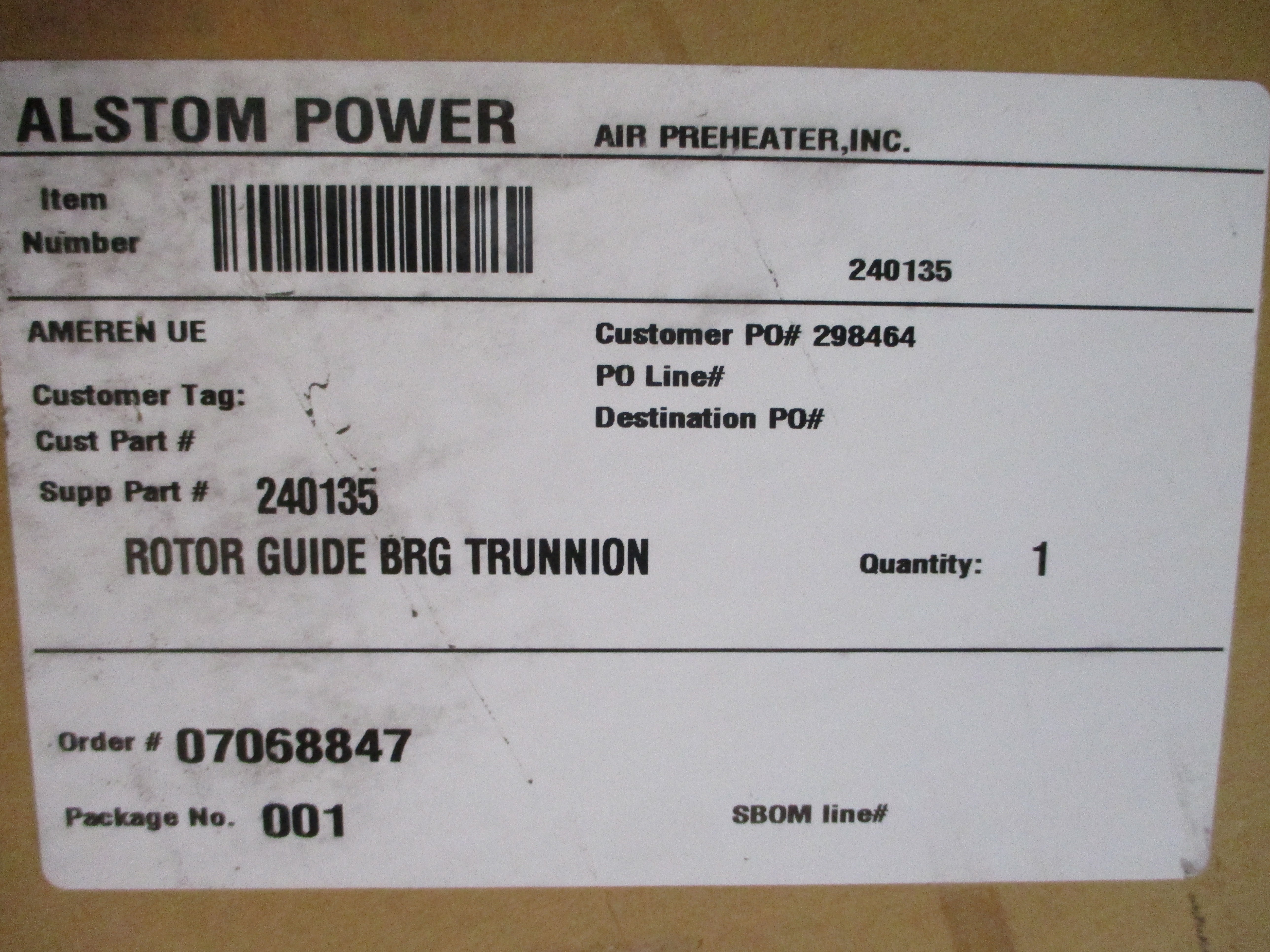 ALSTOM POWER 07068847 IF-2602 NSMP