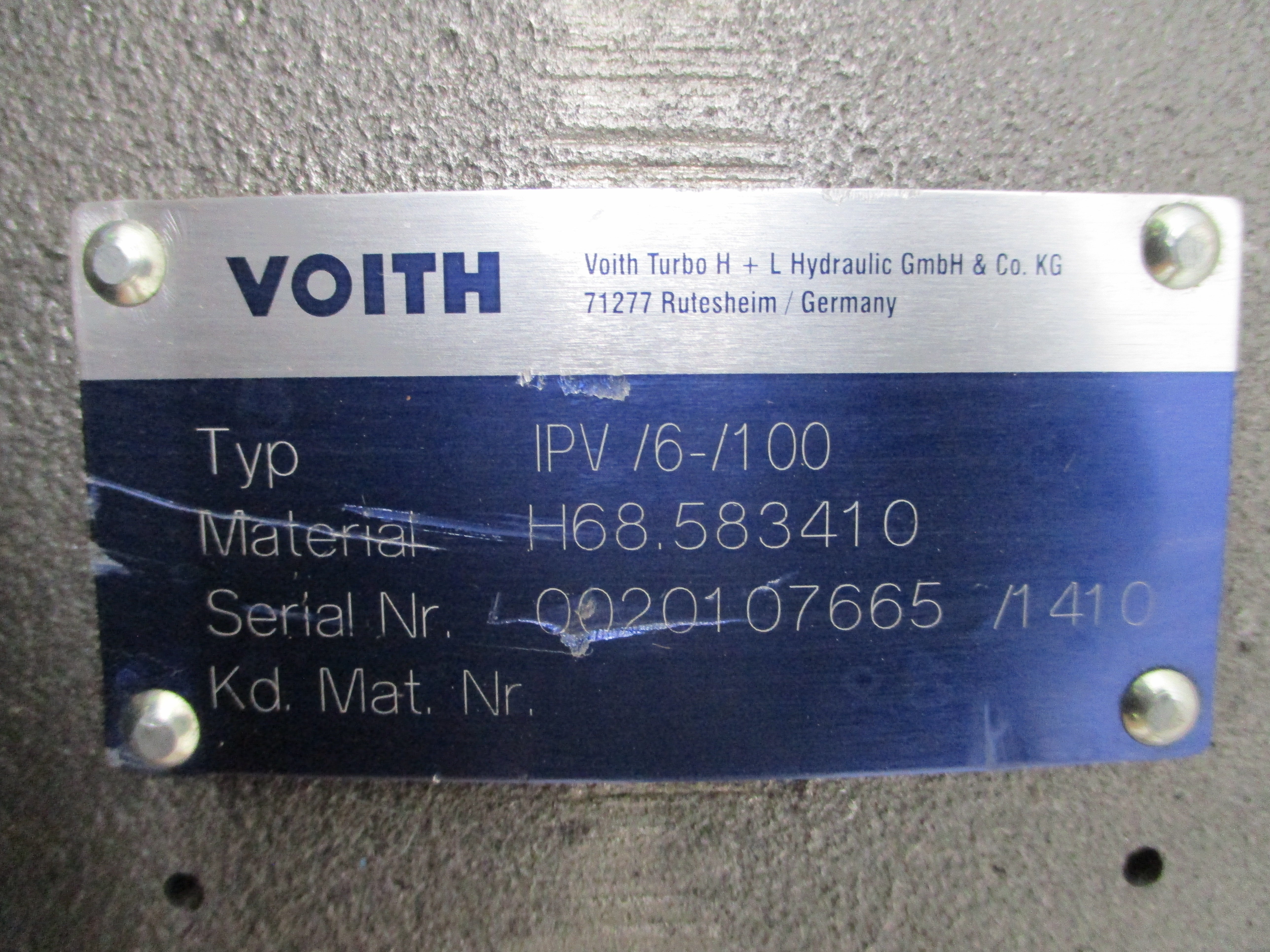 VOITH IPV/6-/100 H68.706810 2094180 NSNP