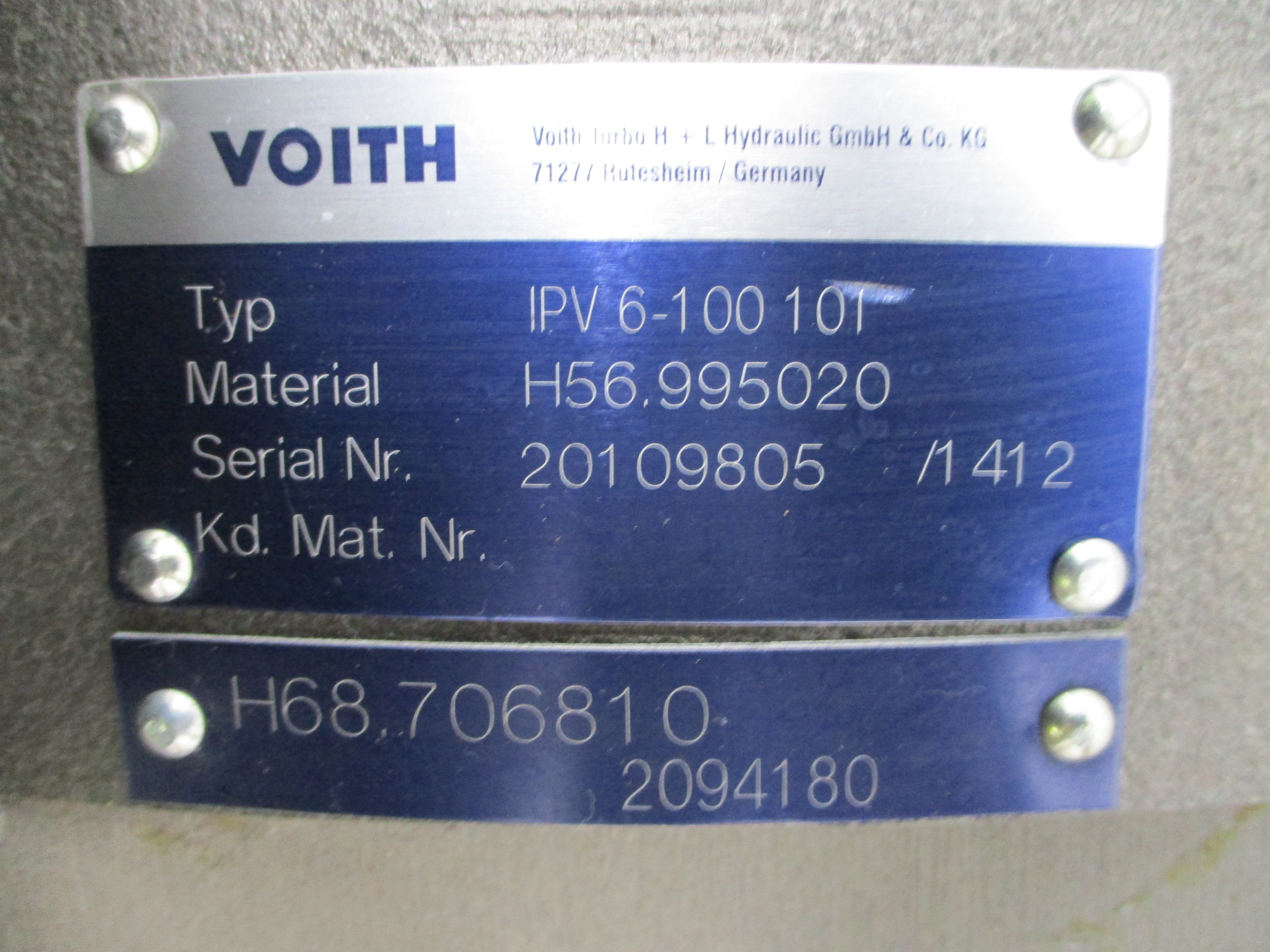 VOITH IPV/6-/100 H68.706810 2094180 NSNP