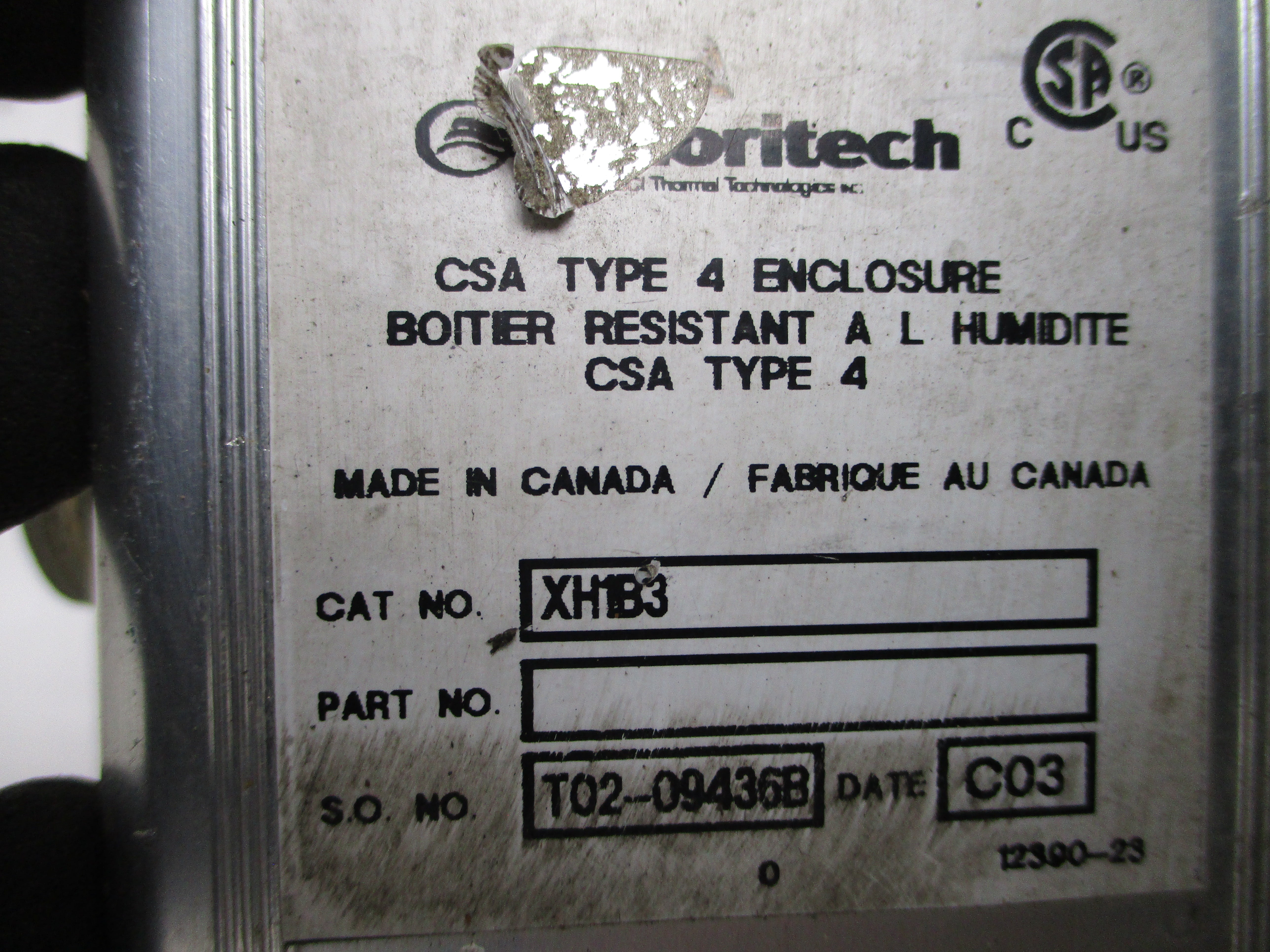 CALORITECH CXS15327-01 EXS15327-01 460V 10PSI 650'F UNMP