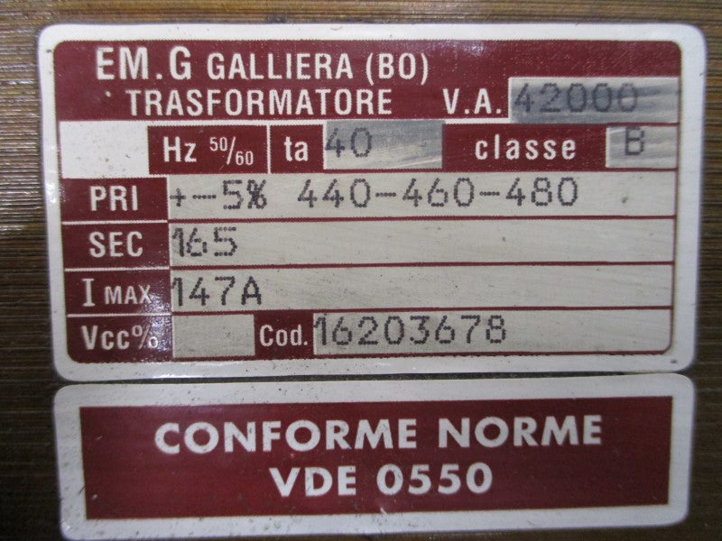 EM.G GALLIERA 16203678 440-460-480V 147A UNMP