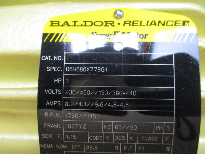 BALDOR 1001592225 06H686X779G1 460V 4.1A NSMP