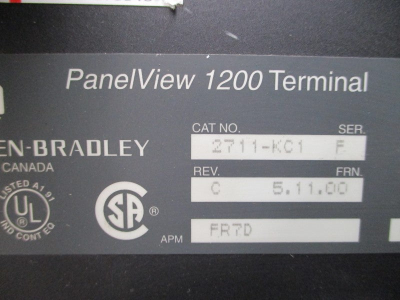 ALLEN BRADLEY 2711-KC1 SER. F F/W 5.11.00 115/230VAC 3A UNMP
