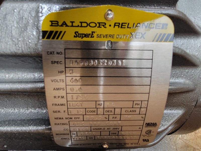 BALDOR RELIANCE 06G689X203G1 460V 6.6A NSMP