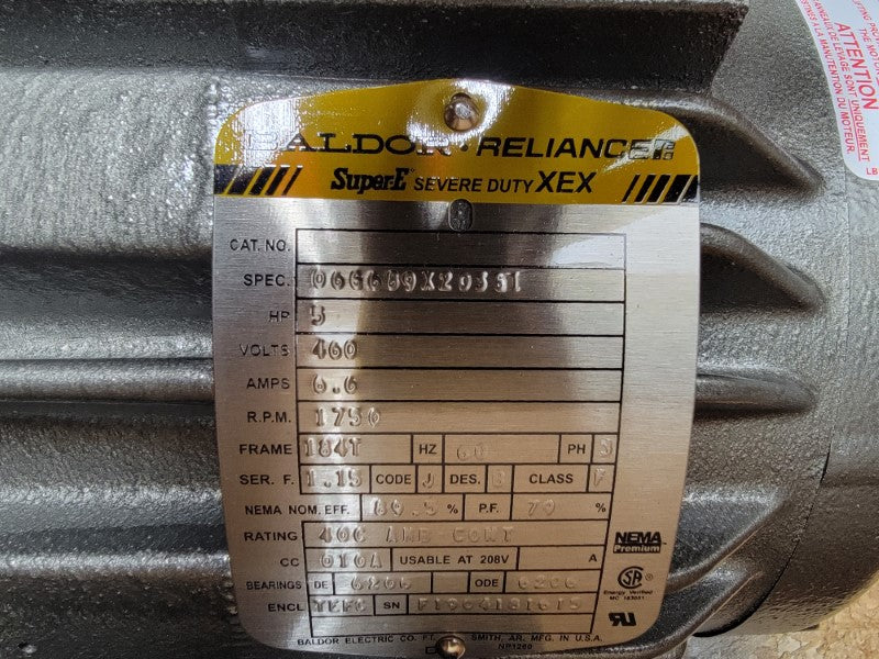 BALDOR RELIANCE 06G689X203G1 460V 6.6A NSMP
