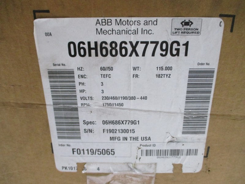BALDOR 06H686X779G1 460V 4.1A NSMP