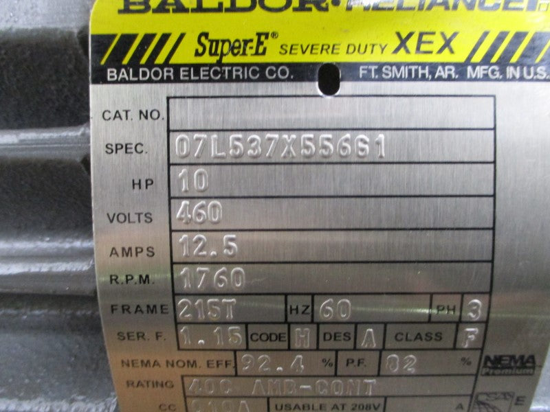 BALDOR 07L537X556G1 460V 12.5A NSMP