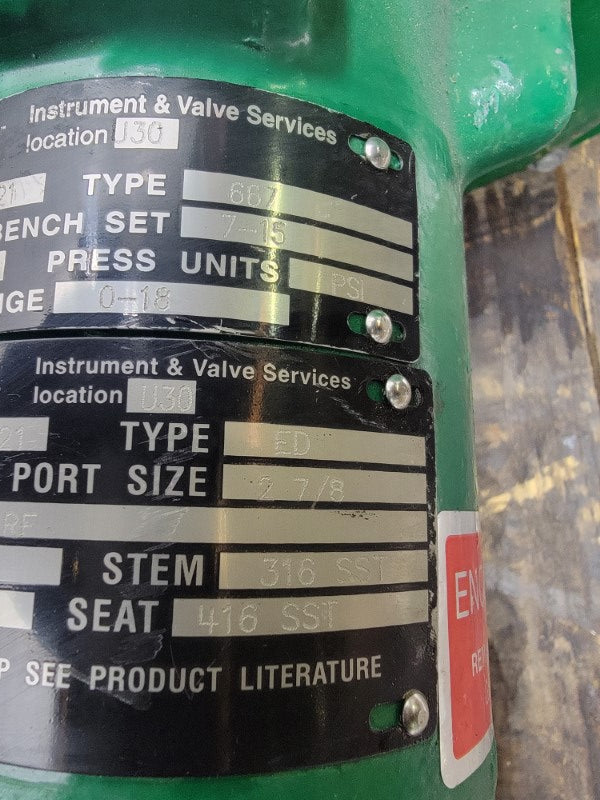 FISHER 667ED 20PSI 2-1/2" NSNP
