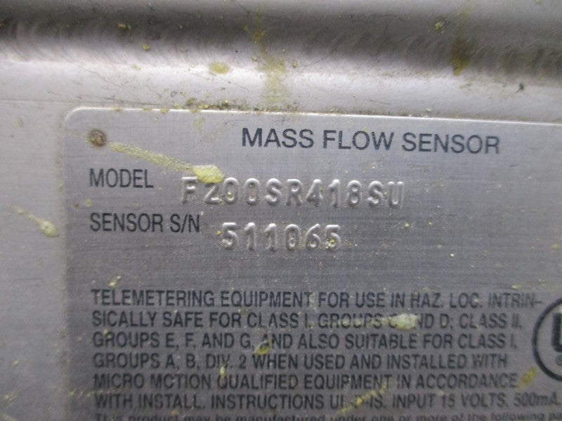 MICRO MOTION F200SR418SU UNMP