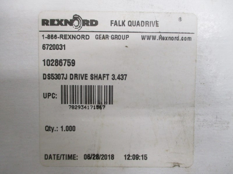 REXNORD 6720031 10286759 DS5307J 3.437" NSFS