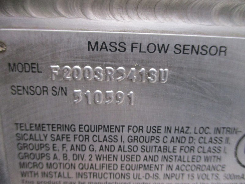 MICRO MOTION F200SR341SU 275PSI UNMP