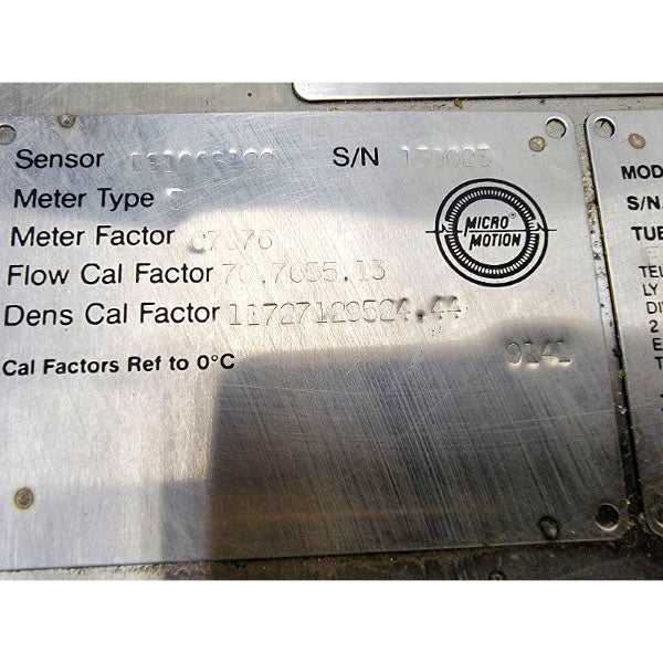 MICRO MOTION DS100S128 230PSI UNMP