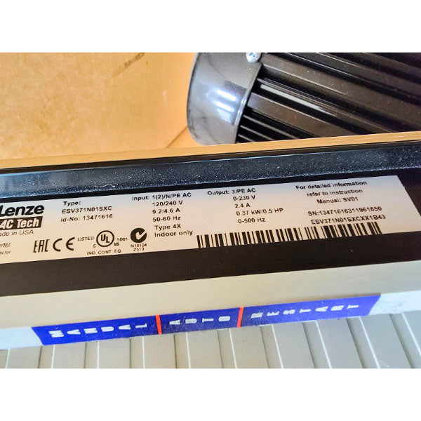 LENZE ESV371N01SXC 13471616 120/240VAC 9.2/4.6A NSMP
