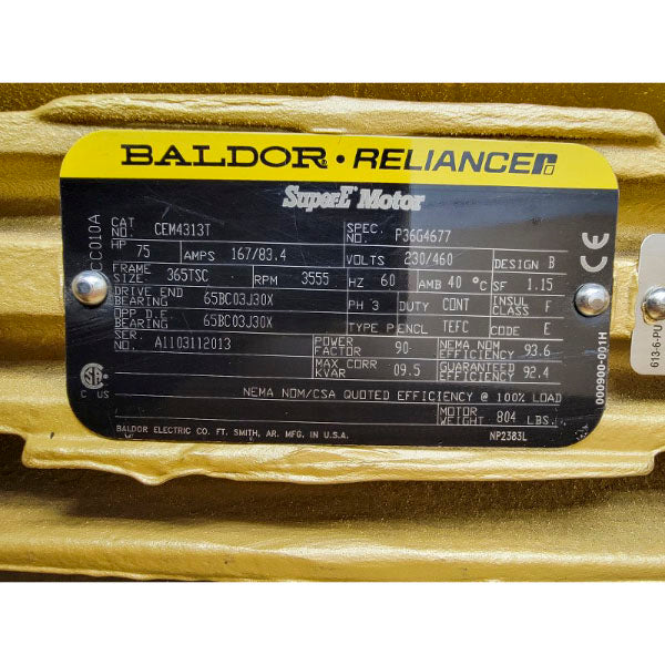 BALDOR CEM4313T 230/460V 167/83.4A NSMP