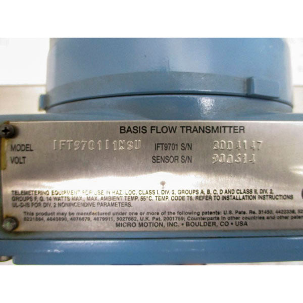 MICRO MOTION F200SI419SU IFT9701I1N3U 720PSI UNMP