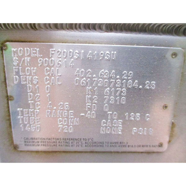 MICRO MOTION F200SI419SU IFT9701I1N3U 720PSI UNMP