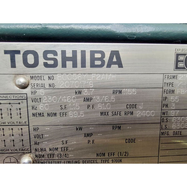 TOSHIBA B0056YLF2AMH 230/460V 13/6.5A NSNP