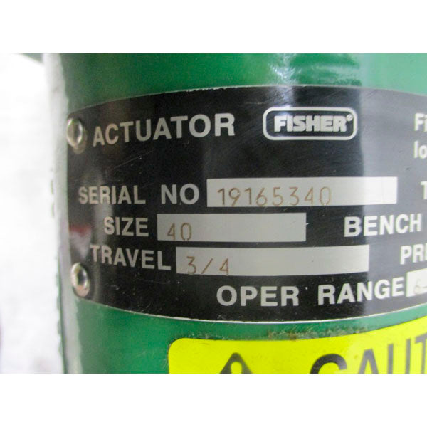 FISHER TYPE 657 ET SIZE 40 75PSI NSNP