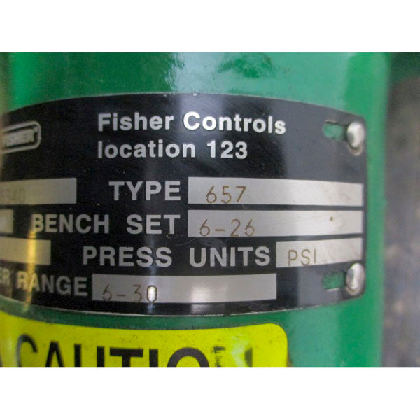 FISHER TYPE 657 ET SIZE 40 75PSI NSNP