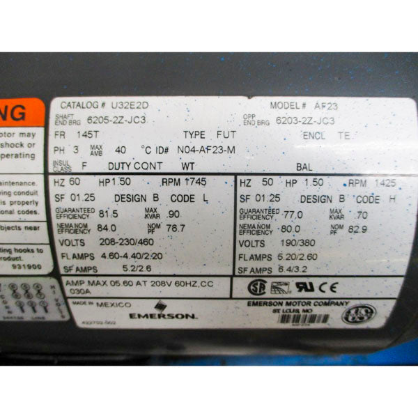 PULSA 7660-S-E U32E2D 208-230/460V 4.60-4.40/2.20A 3000PSI NSNP