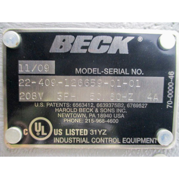 BECK 22-409-126659-01-01 208V 4A NSNP