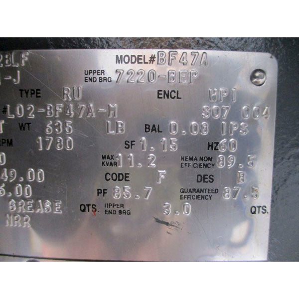 US MOTORS H040S2BLF BF47A 230/460V 98.00/49.00A NSNP