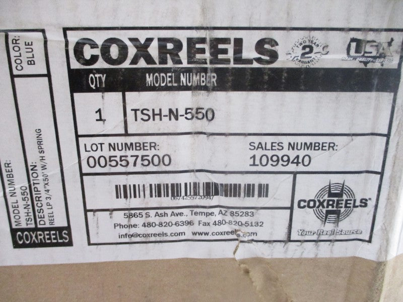 COXREELS TSH-N-550 NSMP