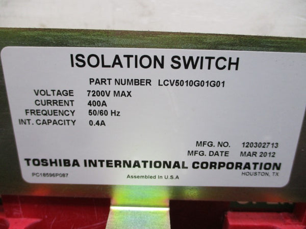 TOSHIBA LCV5010G01G01 HCV-5HAL-11 7200V 400A NSNP