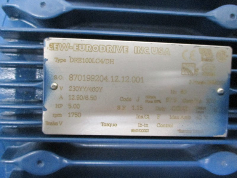 SEW-EURODRIVE DRE100LC4/DH 230/460V 12.90/6.50A NSNP