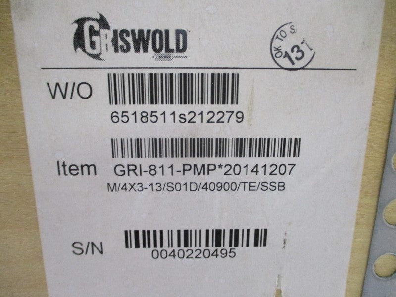 GRISWOLD 811M GRI-811-PMP 4X3-13 NSMP
