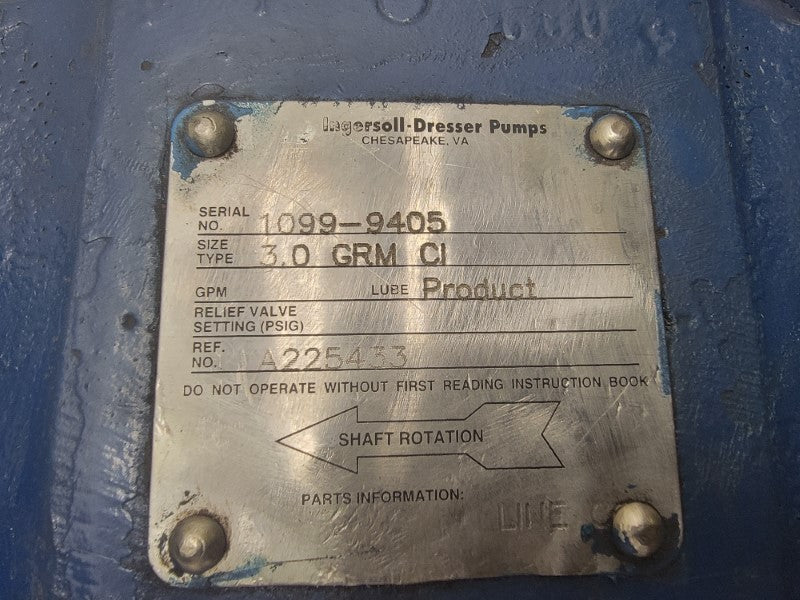 INGERSOLL-DRESSER PUMPS 3.0GRMCI A225433 NSNP