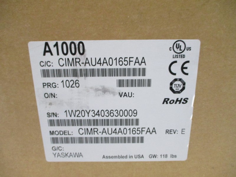 YASKAWA CIMR-AU4A0165FAA 380-480VAC 170/142A NSMP
